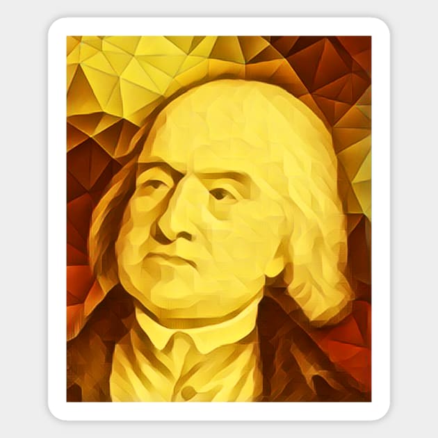 Jeremy Bentham Golden Portrait | Jeremy Bentham Artwork 9 Sticker by JustLit